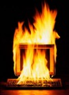 PC en feu